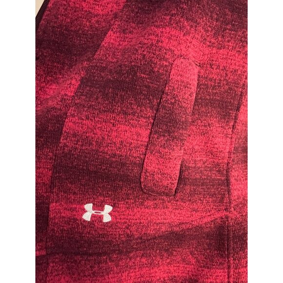 Under Armour Womens Full Zip Hooded Thick Magenta Fleece XL - Picture 4 of 5